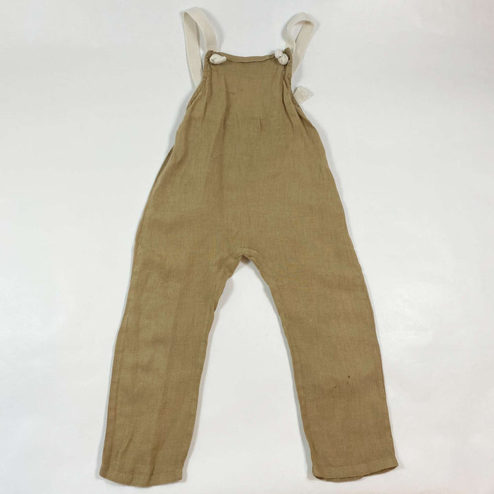 The Simple Folk olive organic linen dungarees 2-3Y 1