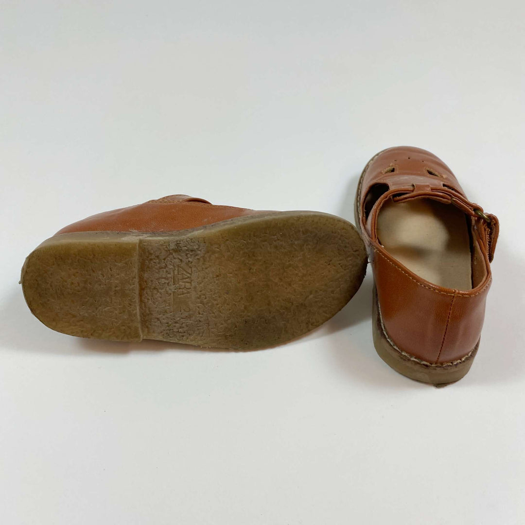 Zara cognac faux leather shoes 23 3