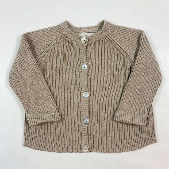 Konges Slojd beige rib cardigan 12-18M 1