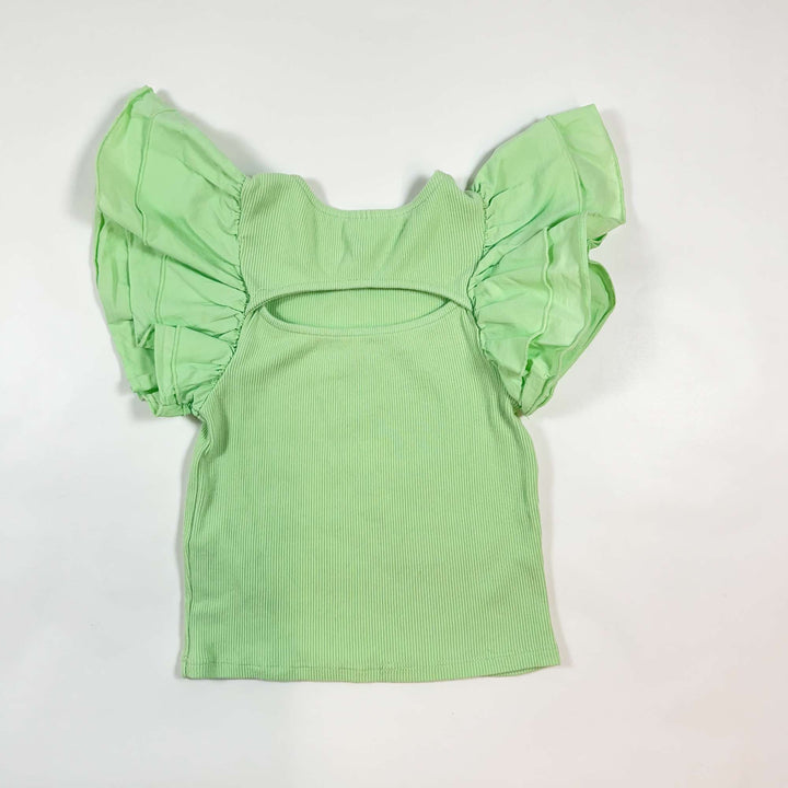 Zara neon green ribbed top 7Y/122 2