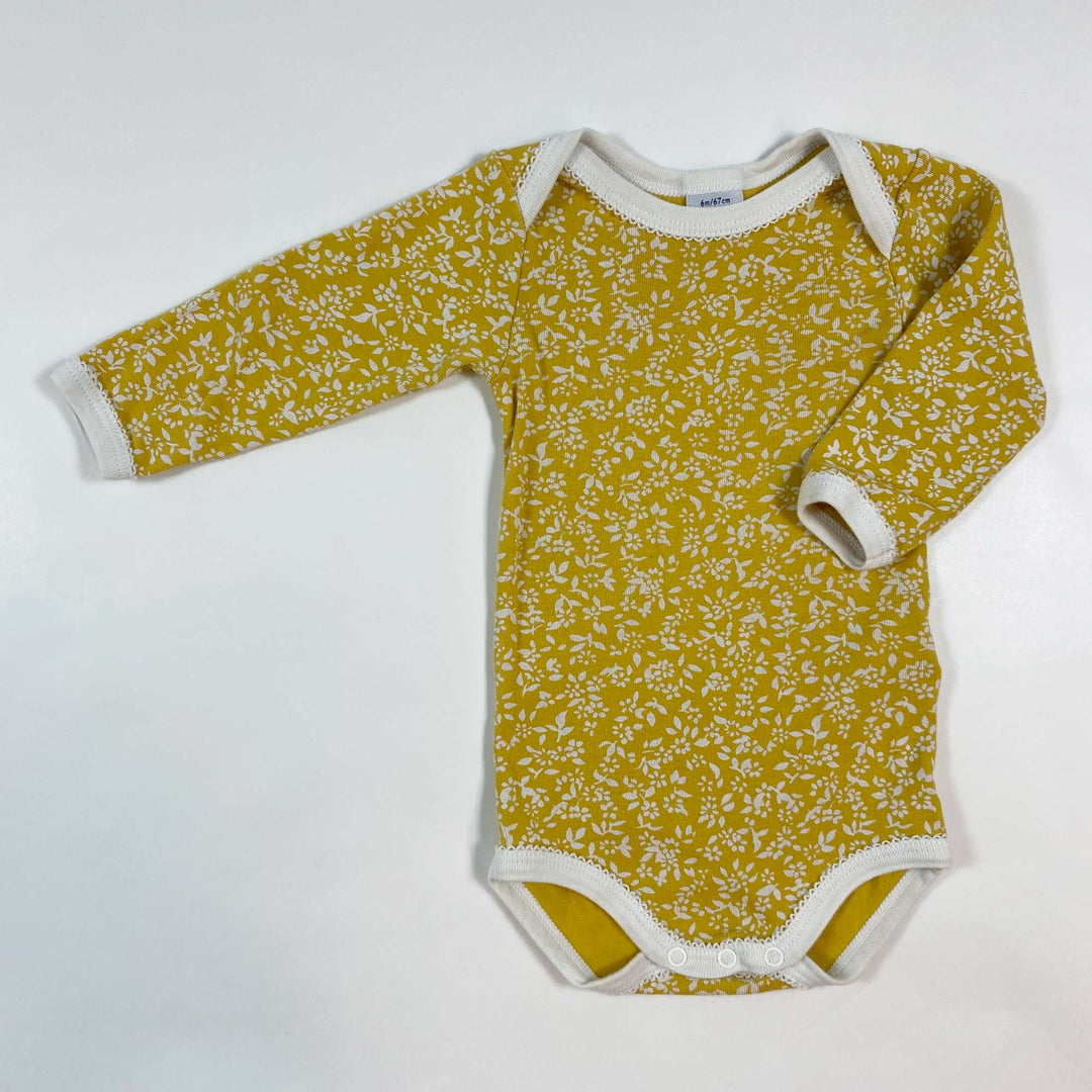 Petit Bateau mustard colour body 6M/67 1