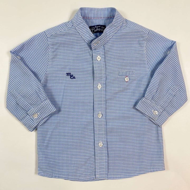 Mayoral blue gingham shirt 6M/68 1