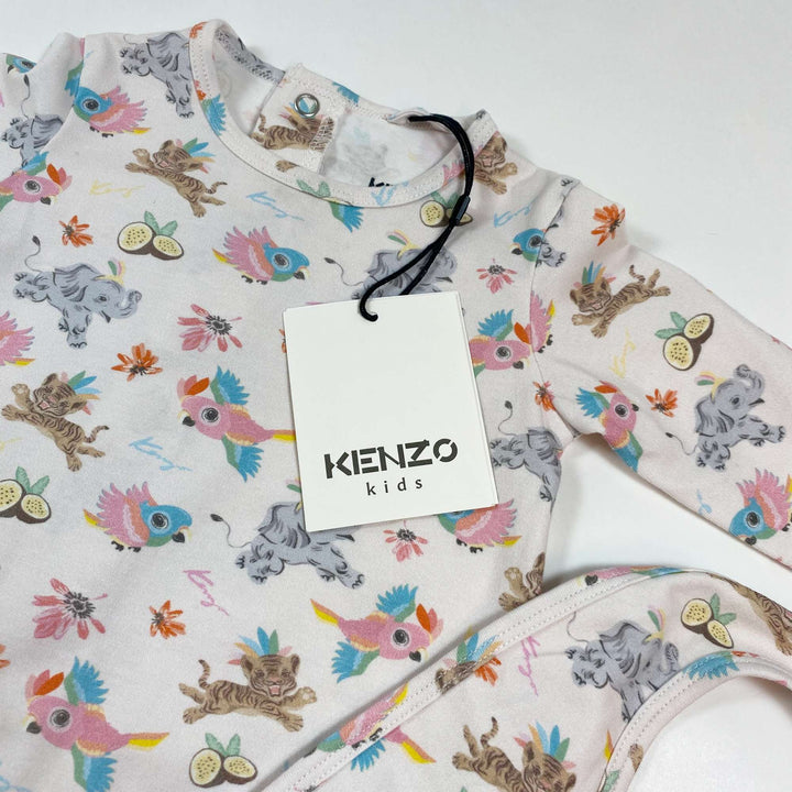 Kenzo soft pink animal print baby set Second Season 6M 2