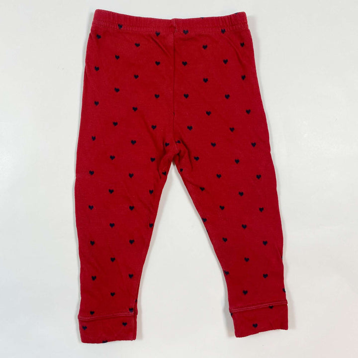 Petit Bateau heart print leggings 12M/74 2