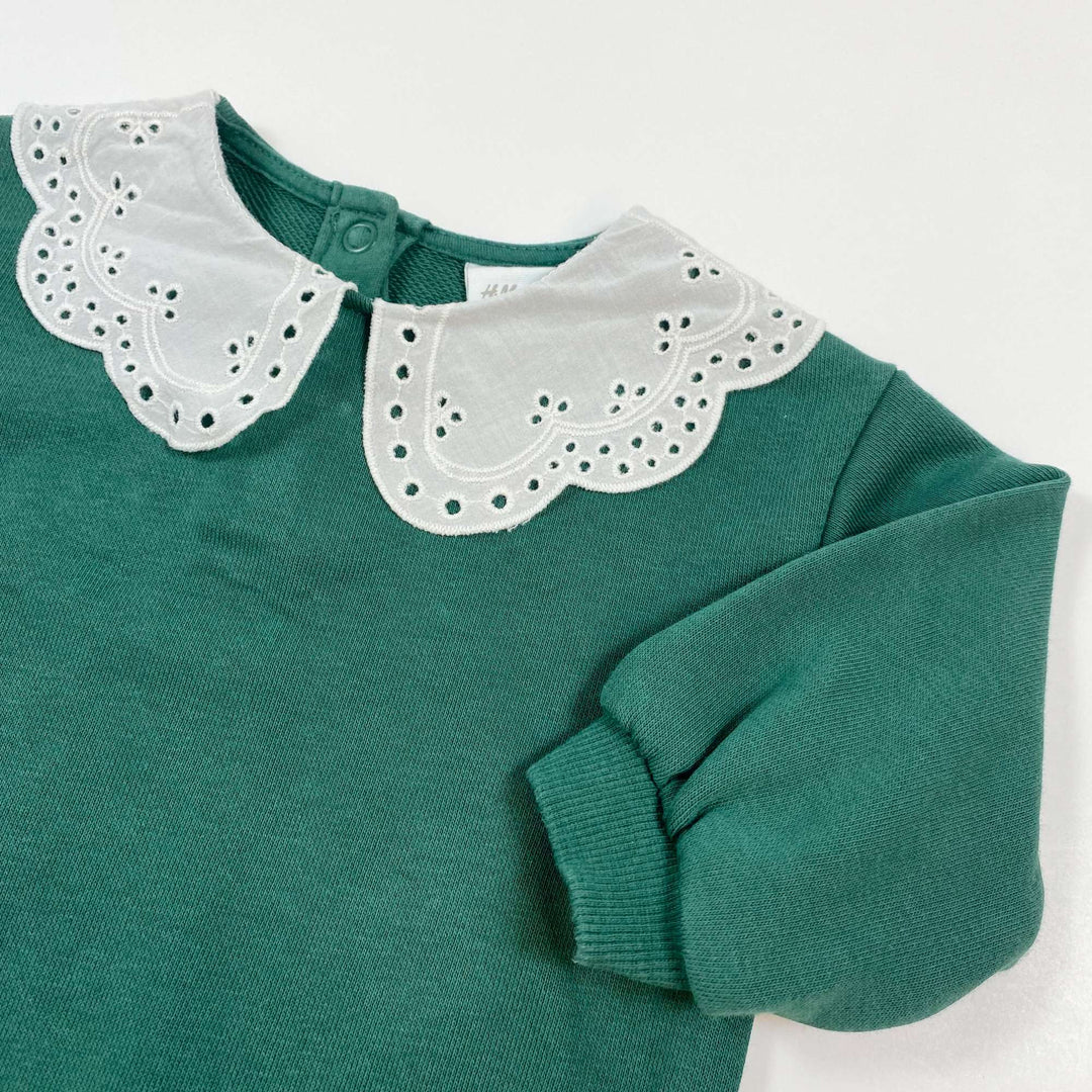 H&M green collar sweatshirt 68 2
