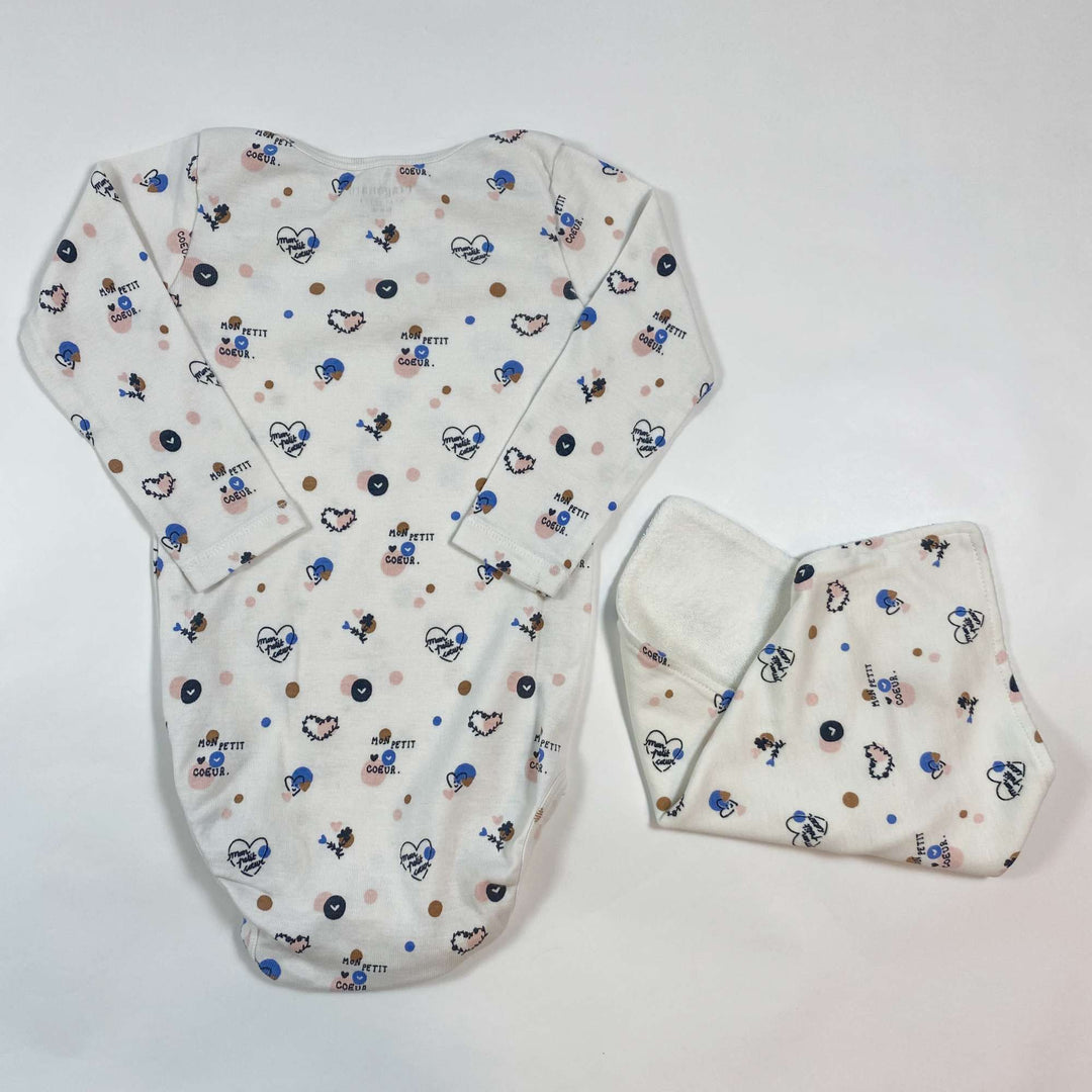 Fragonard petit coeur body & foulard set 18M 3