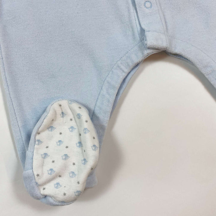 Petit Bateau light blue velvet pyjamas 3M/60 2