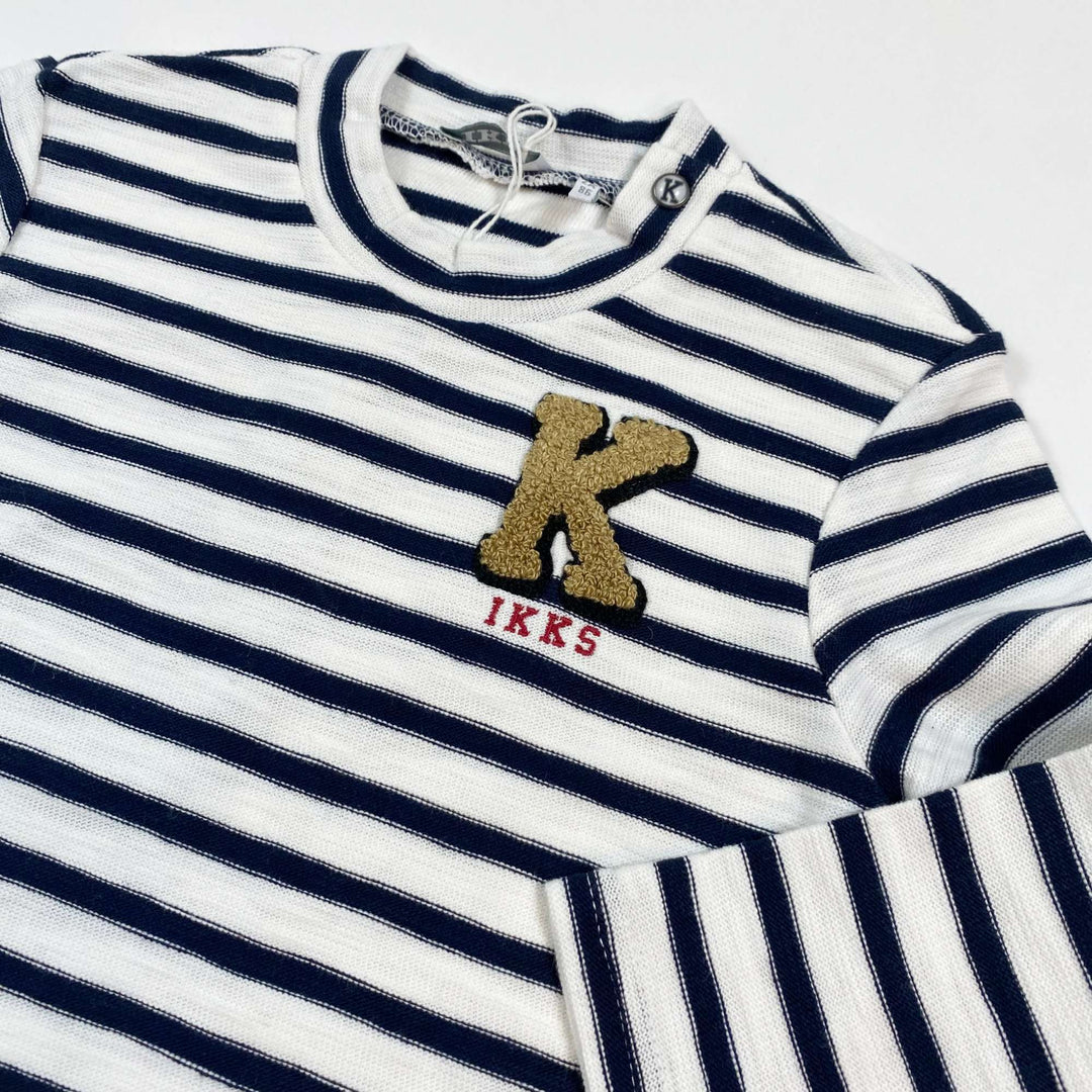 IKKS navy stripe long-sleeve Second Season 2Y 2