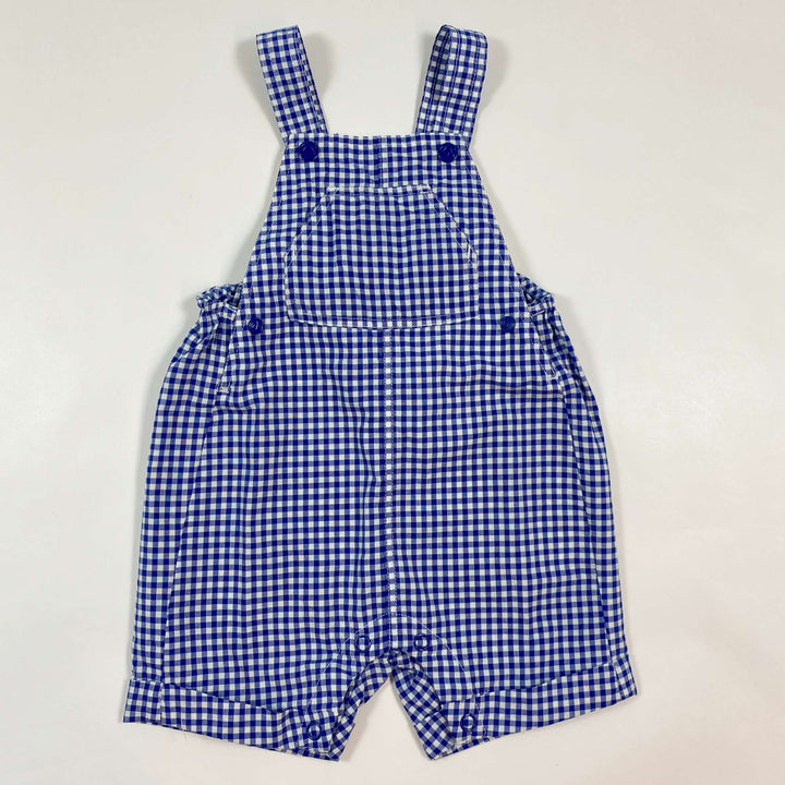 Petit Bateau blue gingham dungarees Second Season 6M/67 1