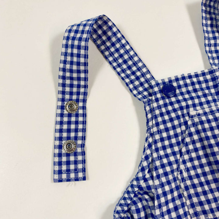 Petit Bateau blue gingham dungarees Second Season 6M/67 3