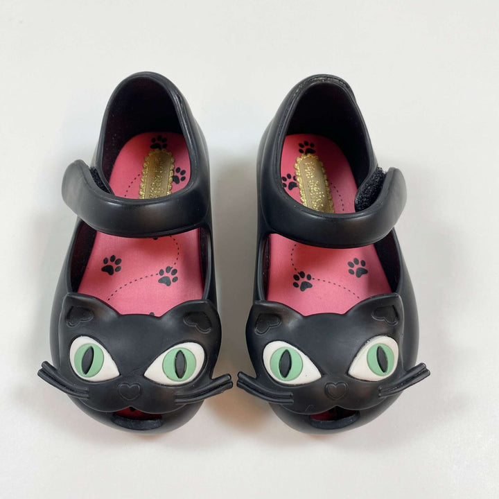 Mini Melissa black cat rubber ballerinas 19/20 1