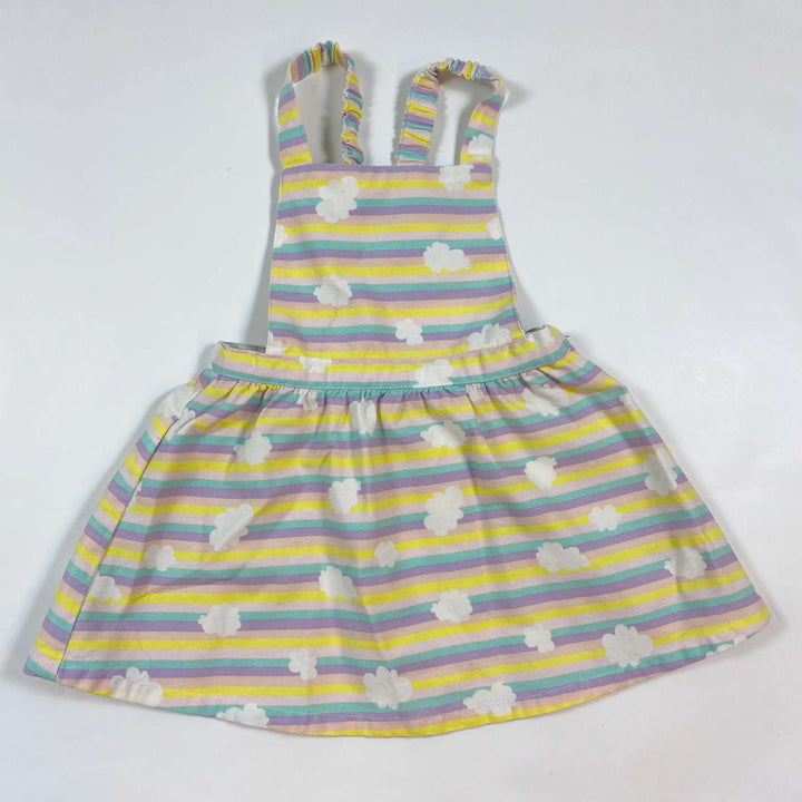 Benetton rainbow pinafore dress 68/6-9M 1