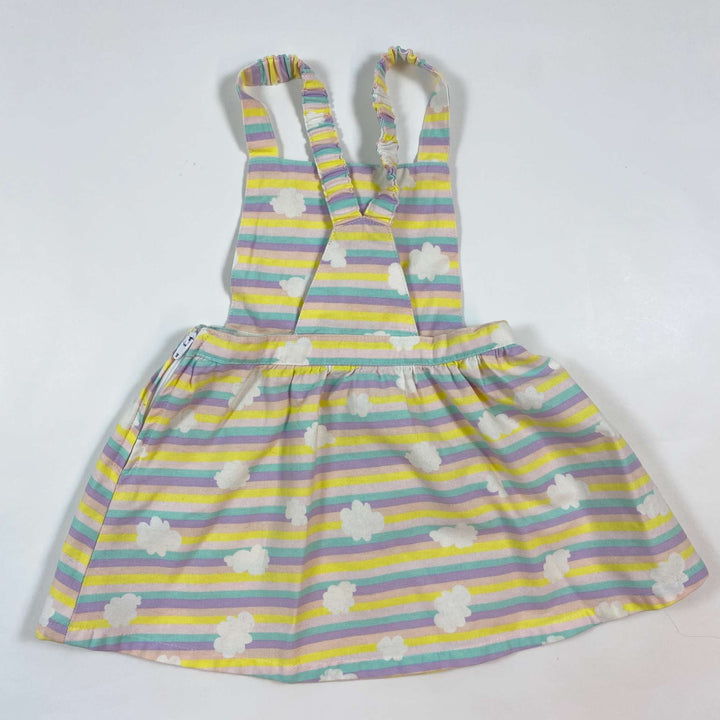 Benetton rainbow pinafore dress 68/6-9M 2