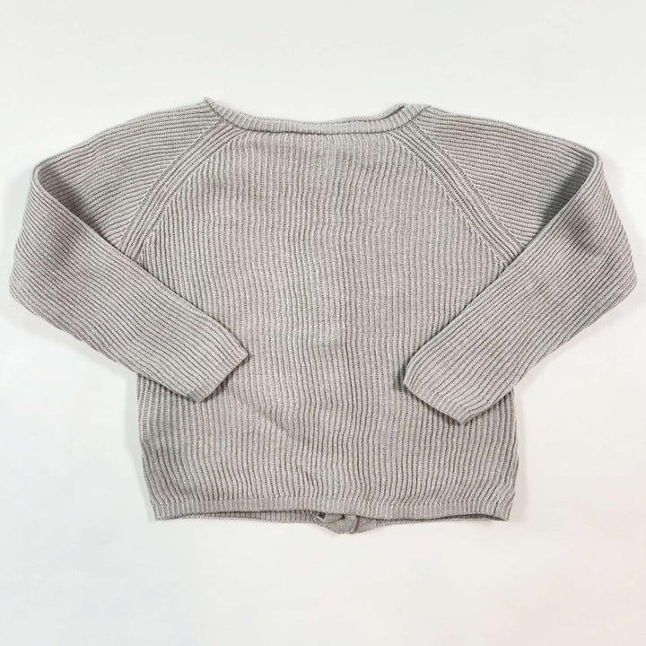 Leevje grey linen/cotton knit cardigan 86-92 2