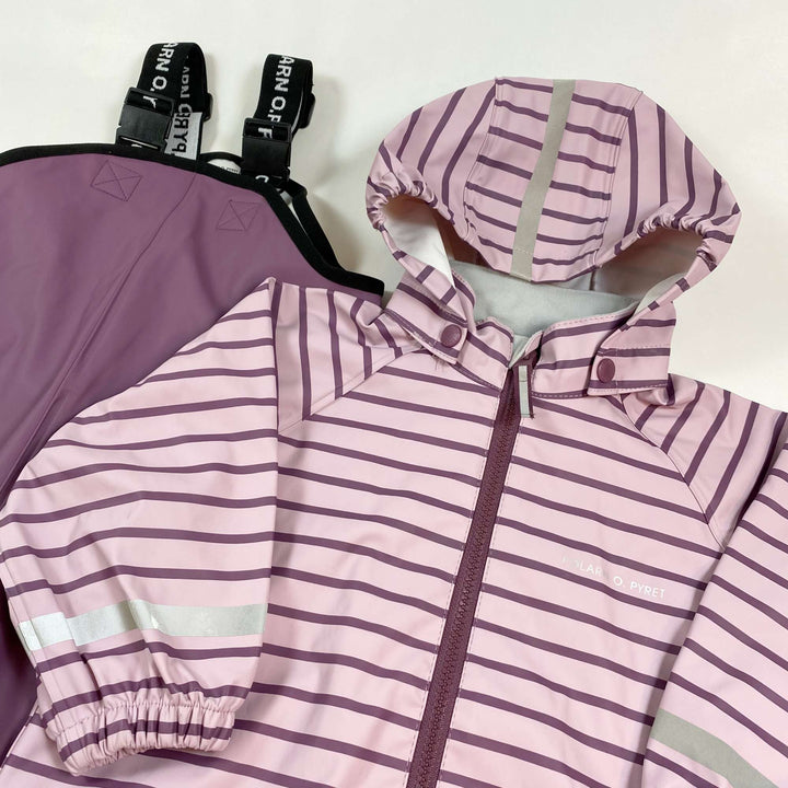 Polarn O. Pyret purple striped rain set 1-2Y/86-92 2