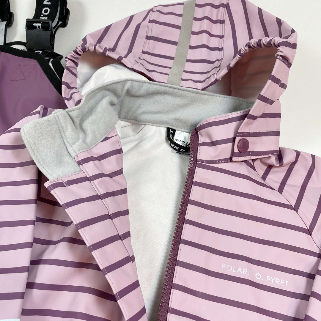 Polarn O. Pyret purple striped rain set 1-2Y/86-92 3