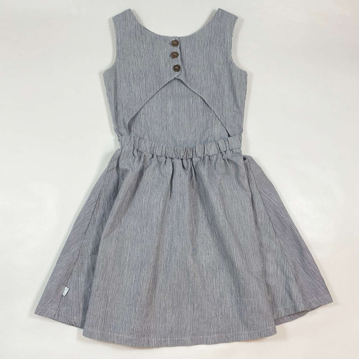Popolino fine stripe organic cotton cutout summer dress 122-128/6-8Y 3