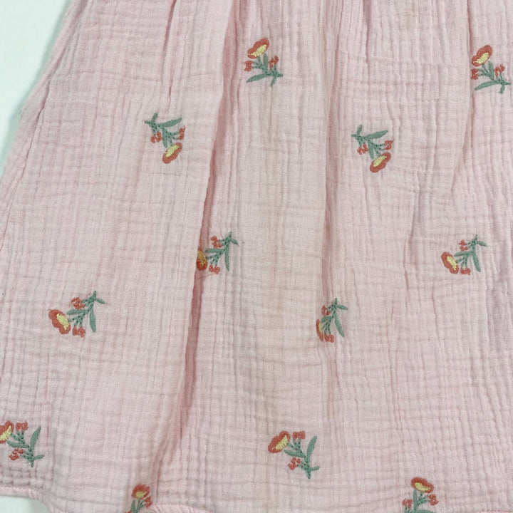 Vertbaudet pink embroidered muslin summer dress 6Y/116 2