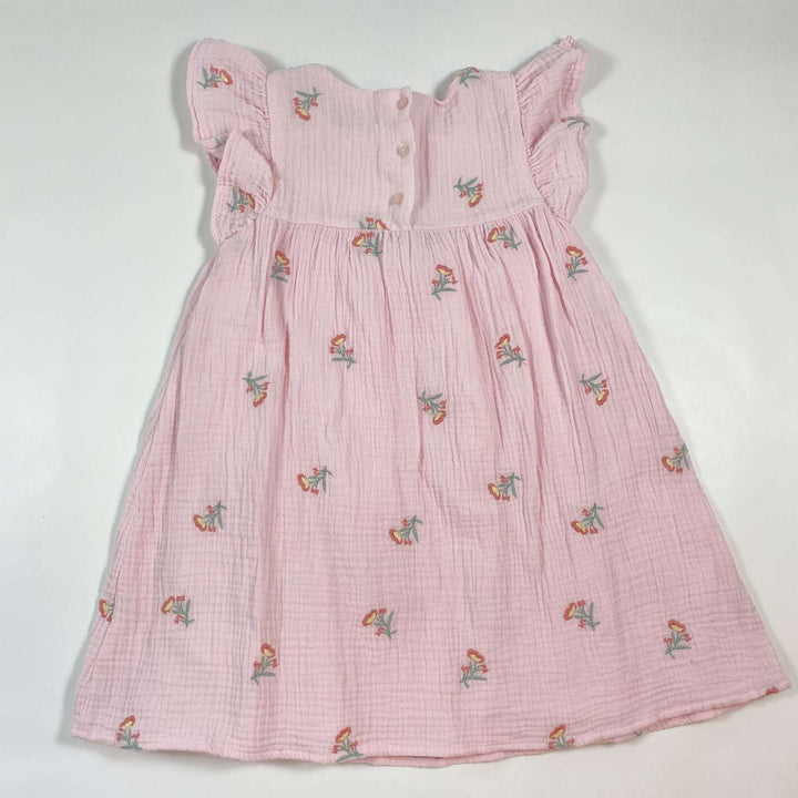 Vertbaudet pink embroidered muslin summer dress 6Y/116 3