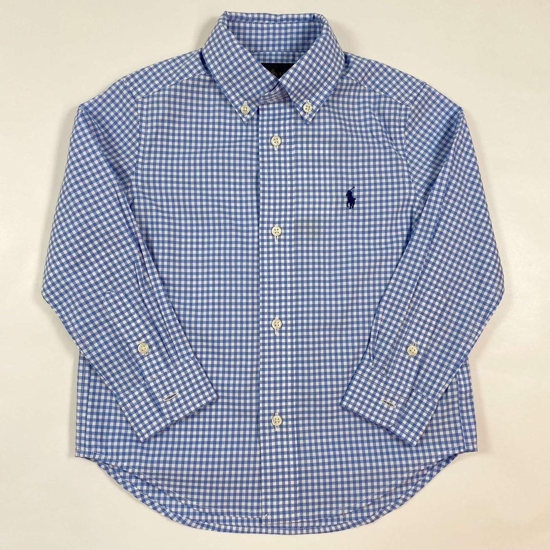 Ralph Lauren blue gingham button down shirt Second Season 3Y 1