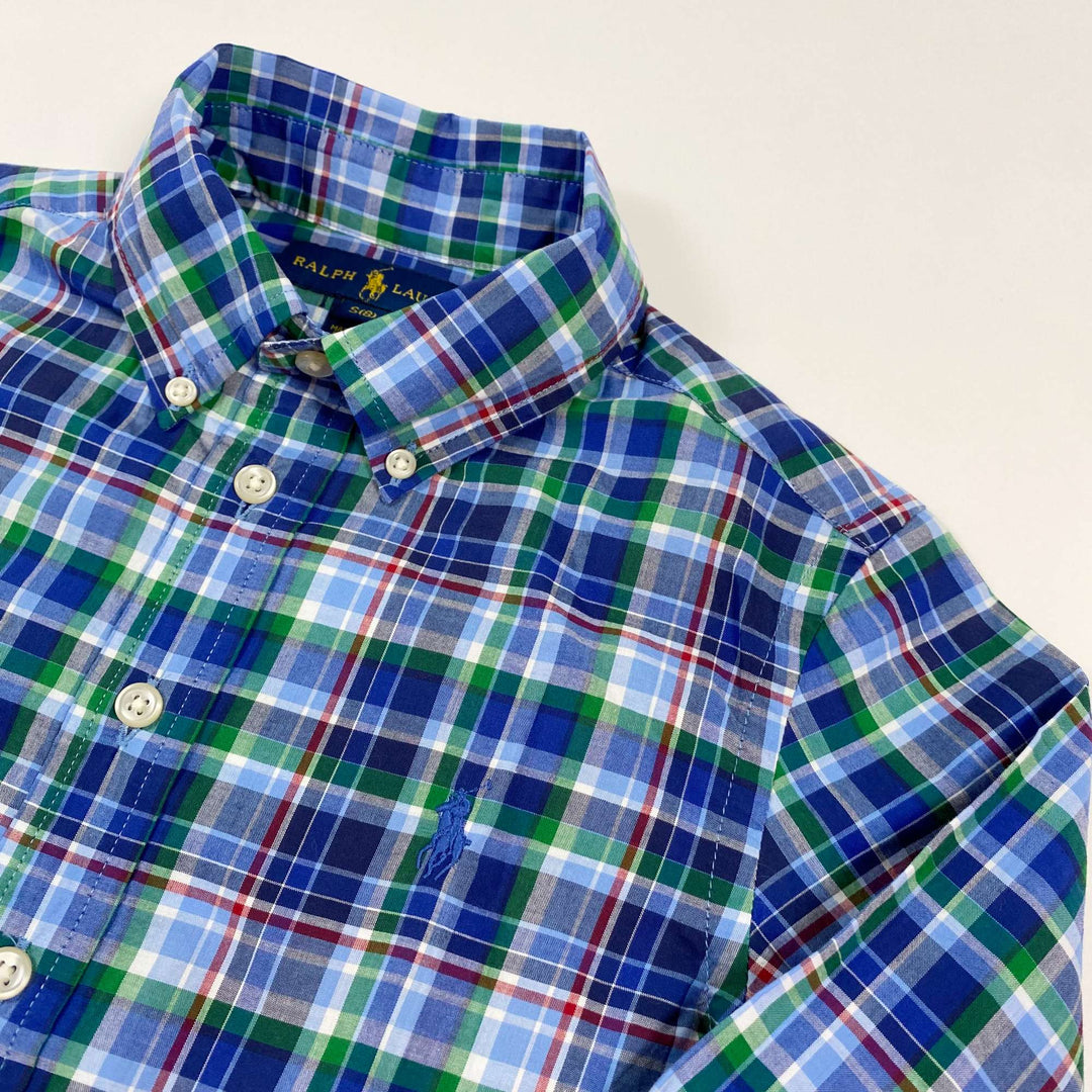 Ralph Lauren blue/green checked button down shirt Second Season 8Y 2