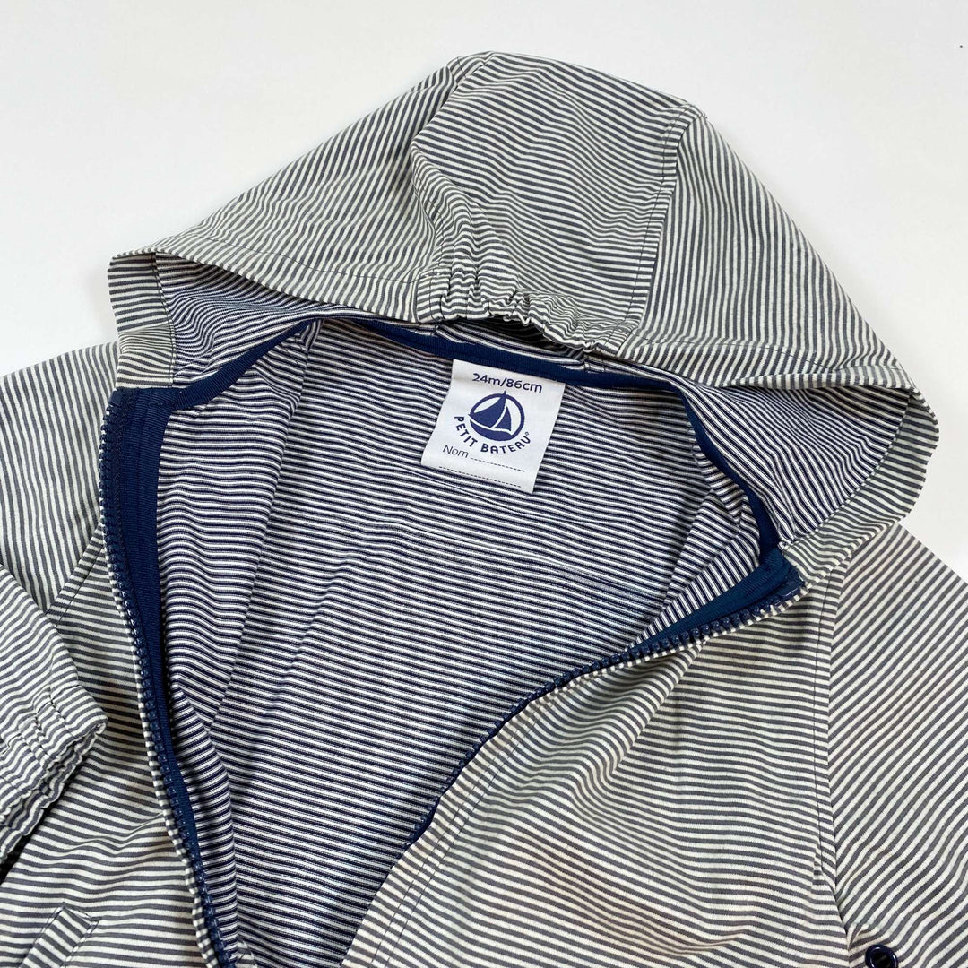 Petit Bateau striped hooded wind jacket 24M/85 2