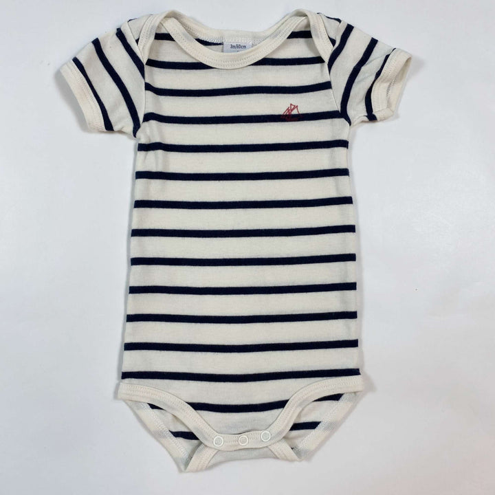 Petit Bateau striped mariniere body 3M/60 1