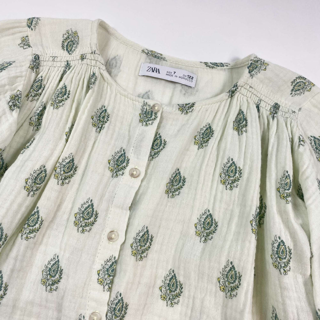 Zara paisley print muslin blouse 7Y/122 2