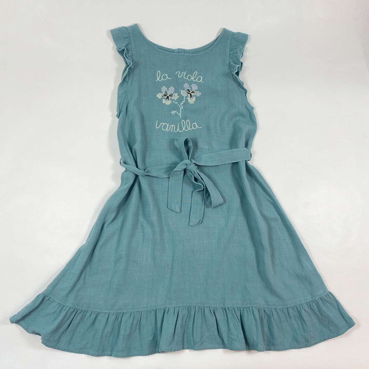 Filou & Friends La Viola Vanilla linen blend dress 7Y 1