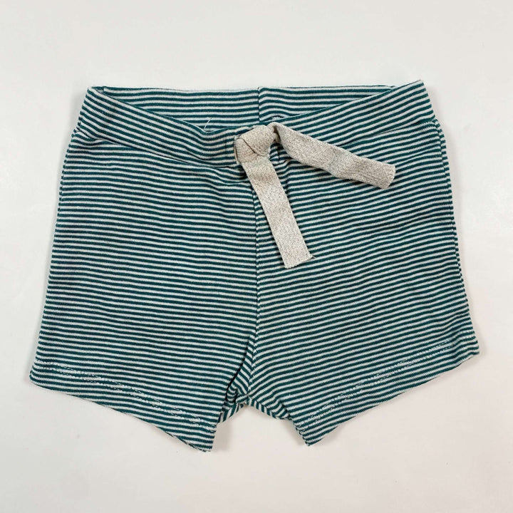 Petit Bateau green stripe shorts 6M/67 1