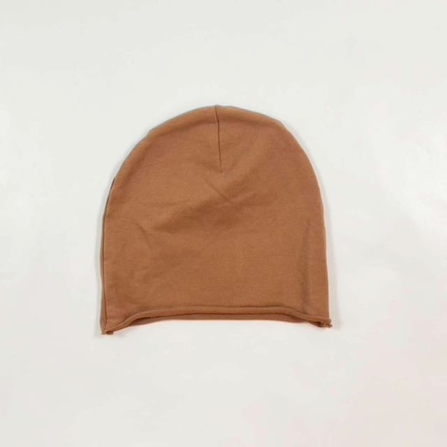 Little Hedonist camel cotton beanie 98/104 2