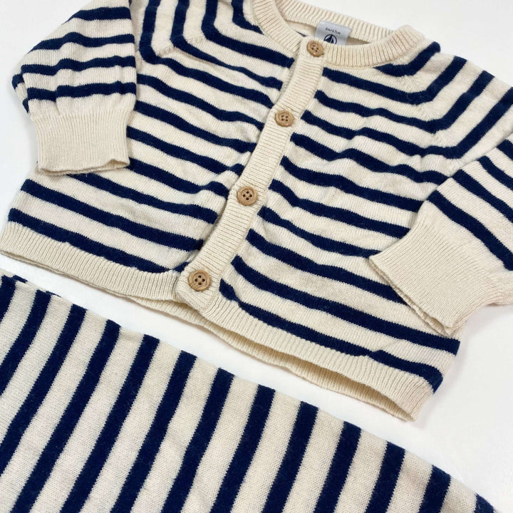 Petit Bateau mariniere wool blend baby set 6M/67 2