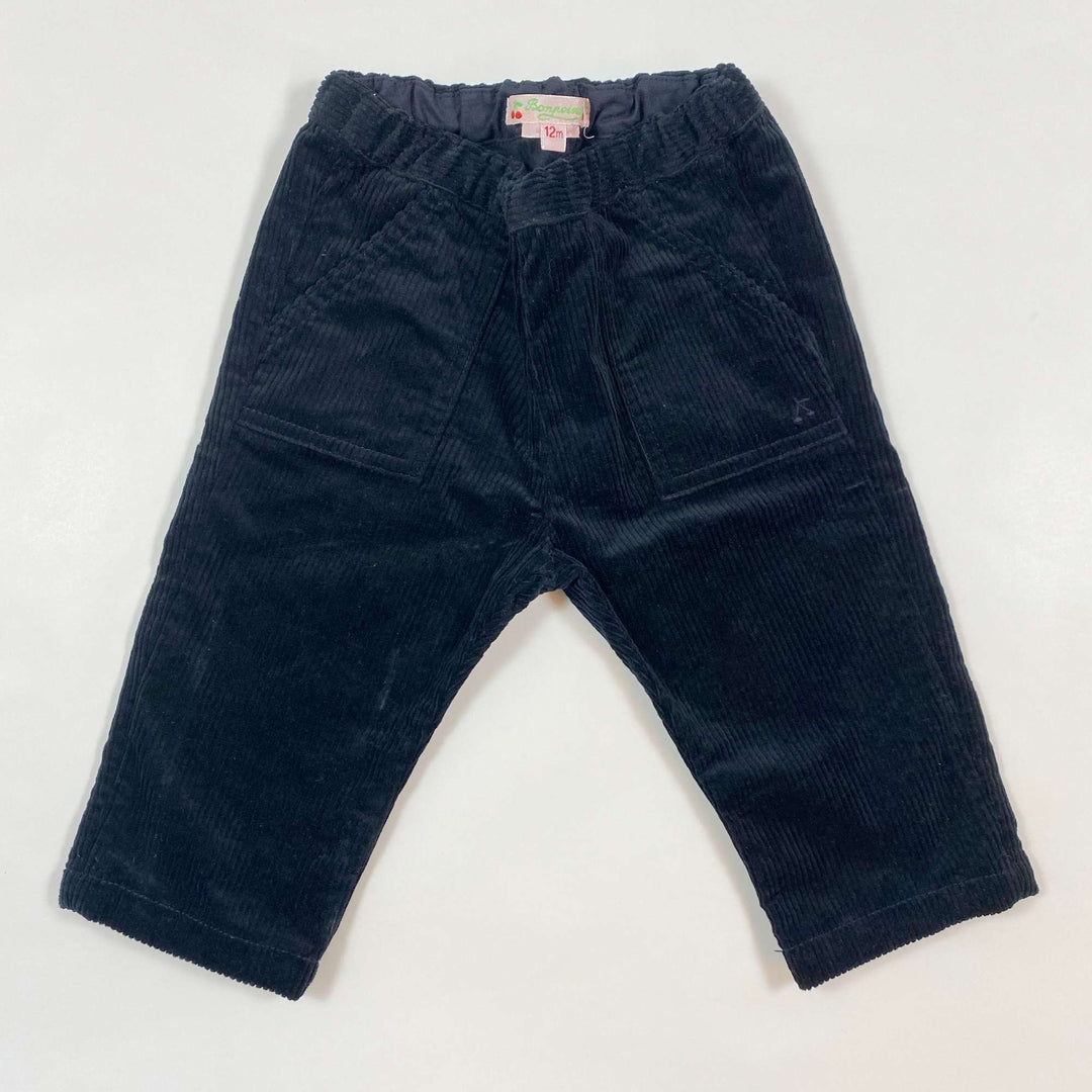 Bonpoint black corduroy baby pants 12M 1