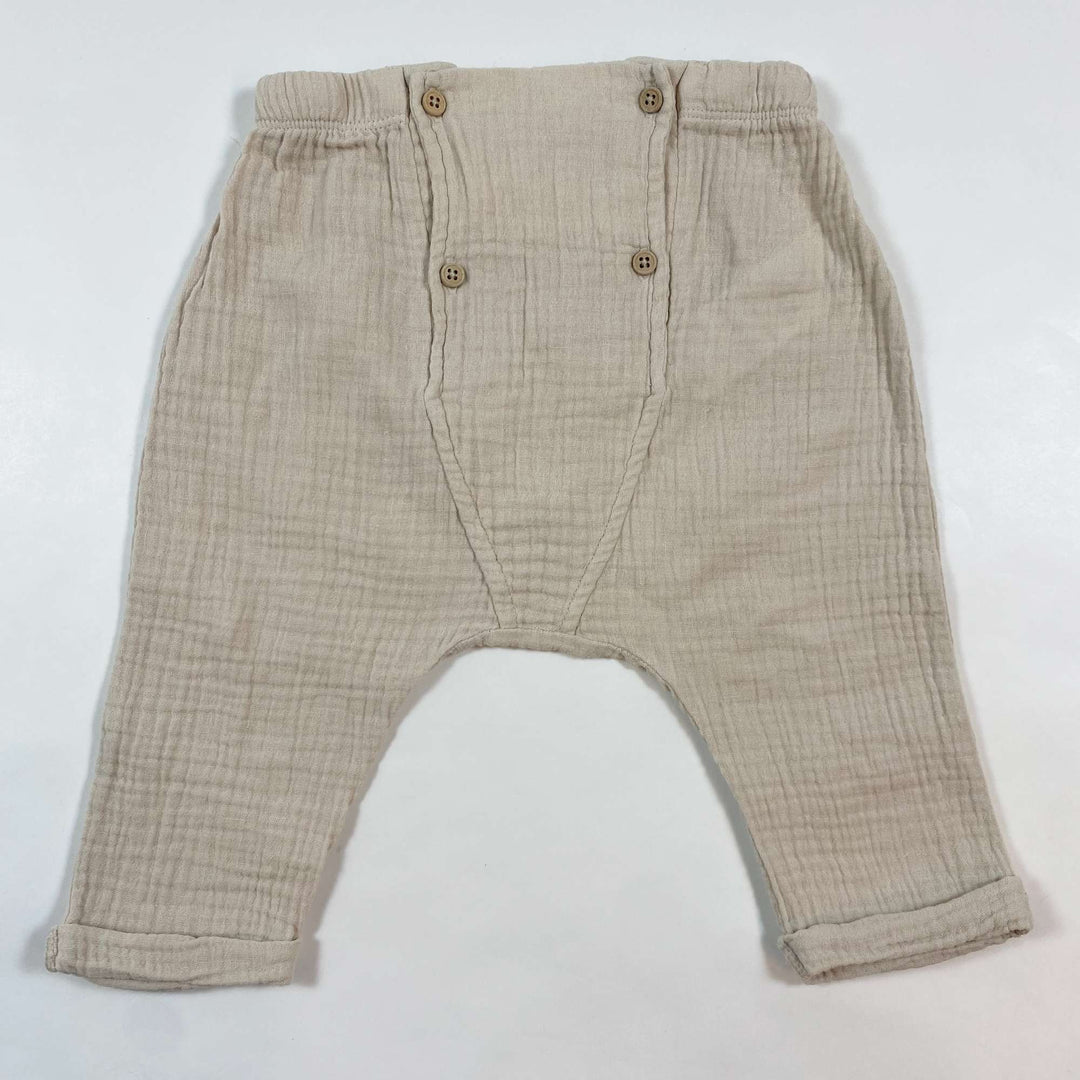 Emile et Ida beige muslin harem trousers 12M 1