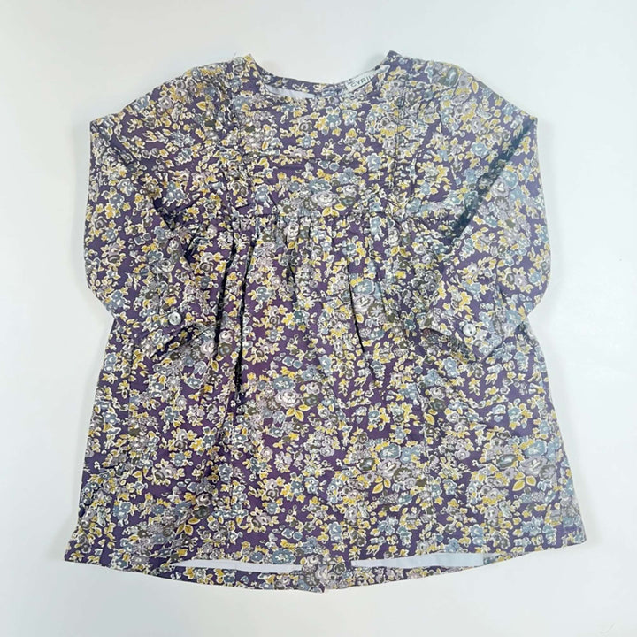 Cyrillus purple floral dress 6M 2