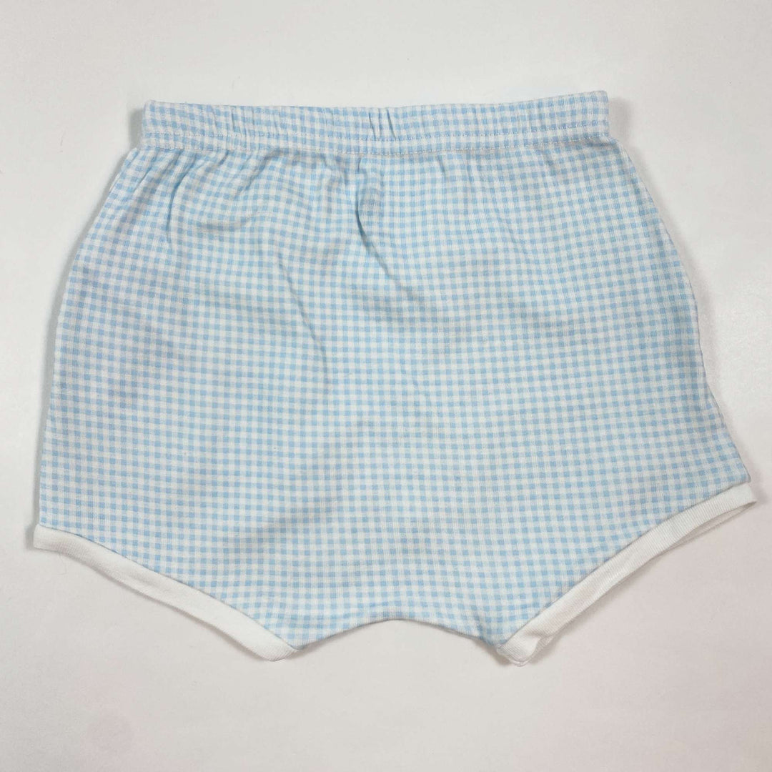 Petit Bateau light blue gingham bloomers 12M/74 2