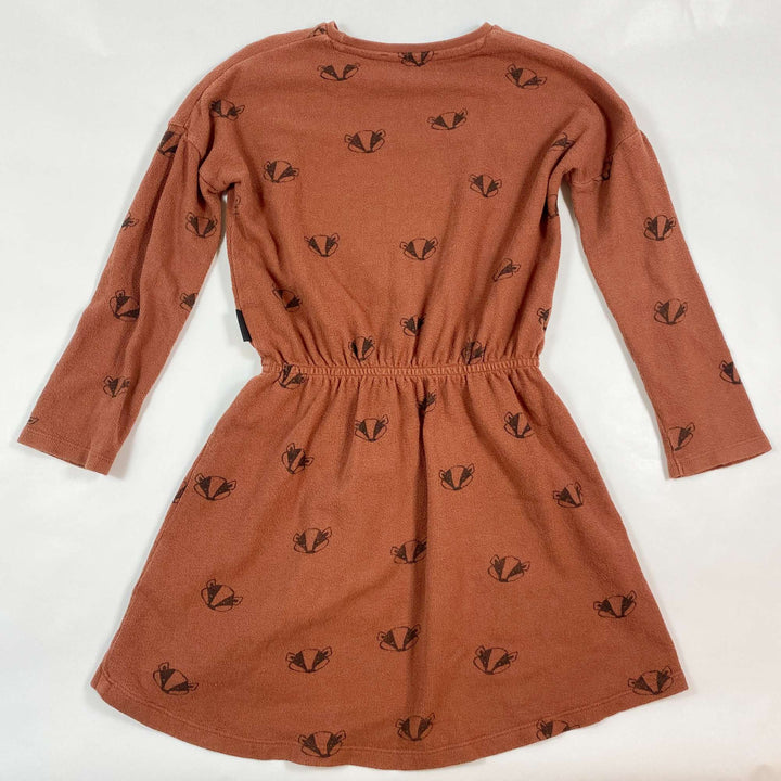 Sproet & Sprout brown badger print longsleeve dress 6Y 3