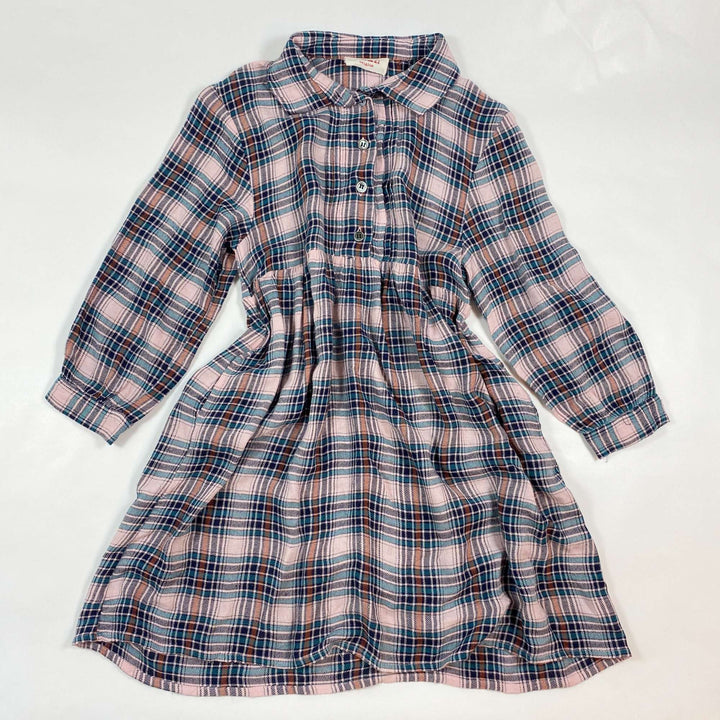 Maan Belgium plaid light wool blend shirt dress 6Y 1