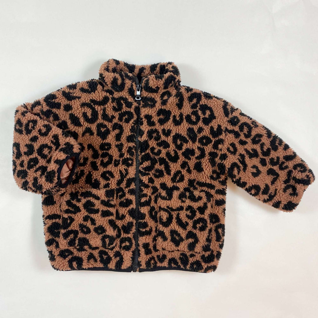 Zara brown leo sherpa jacket 18-24M/92 1