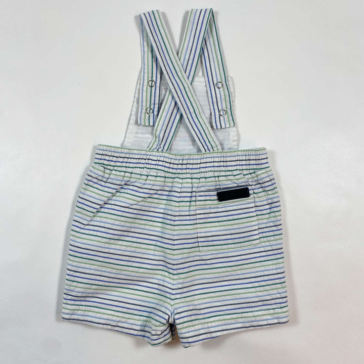 Jacadi striped short dungarees 12M/74 2