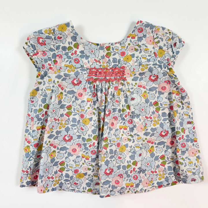 Bonpoint Liberty smock short-sleeve blouse 12M 1