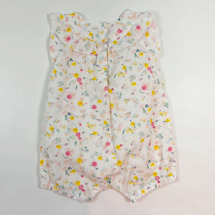 Petit Bateau pink floral romper 6M/67 2