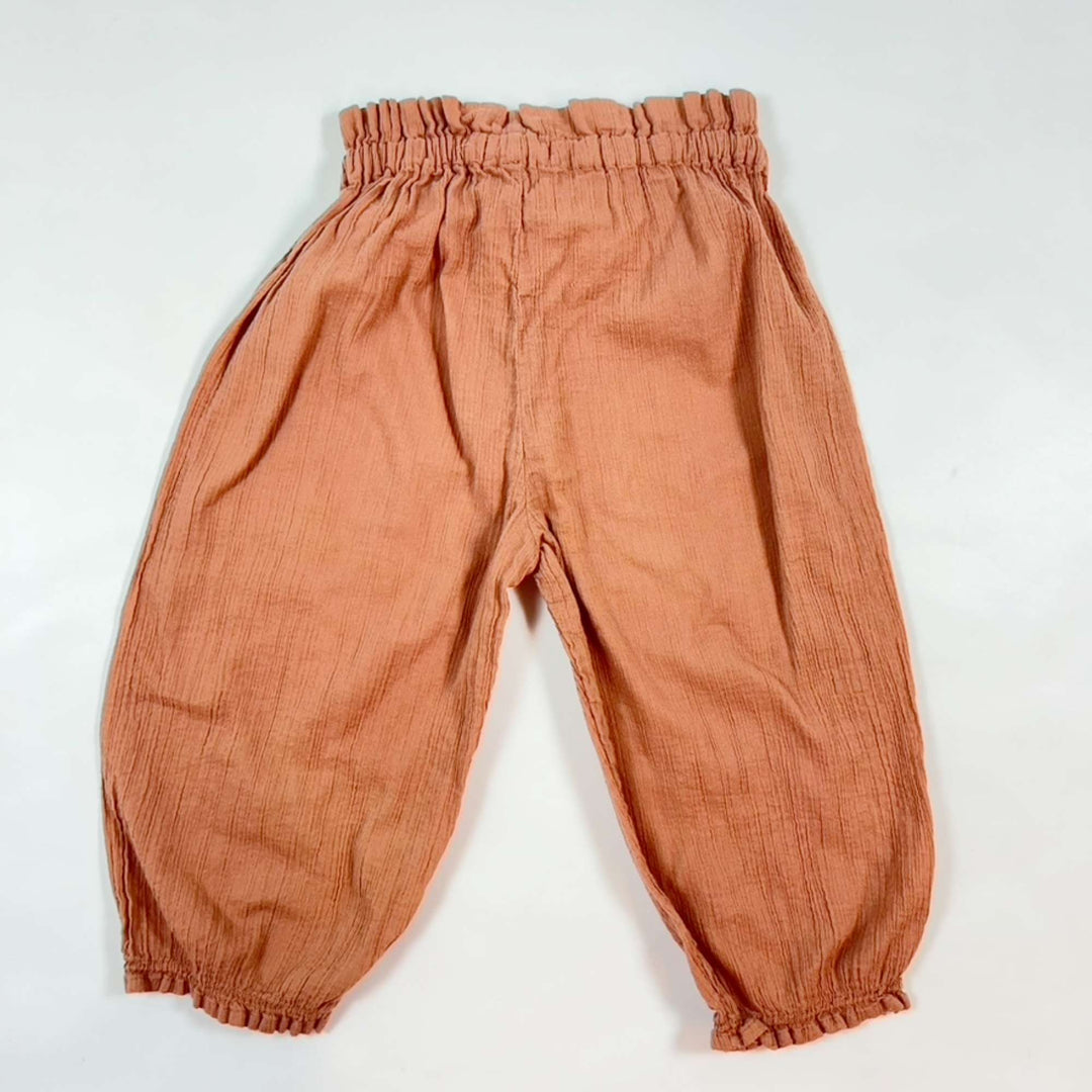 Emile et Ida terracotta gauze trousers 2Y 2