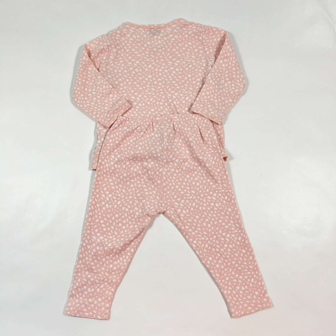 Bonpoint pink wrap top & leggings set 12M 2