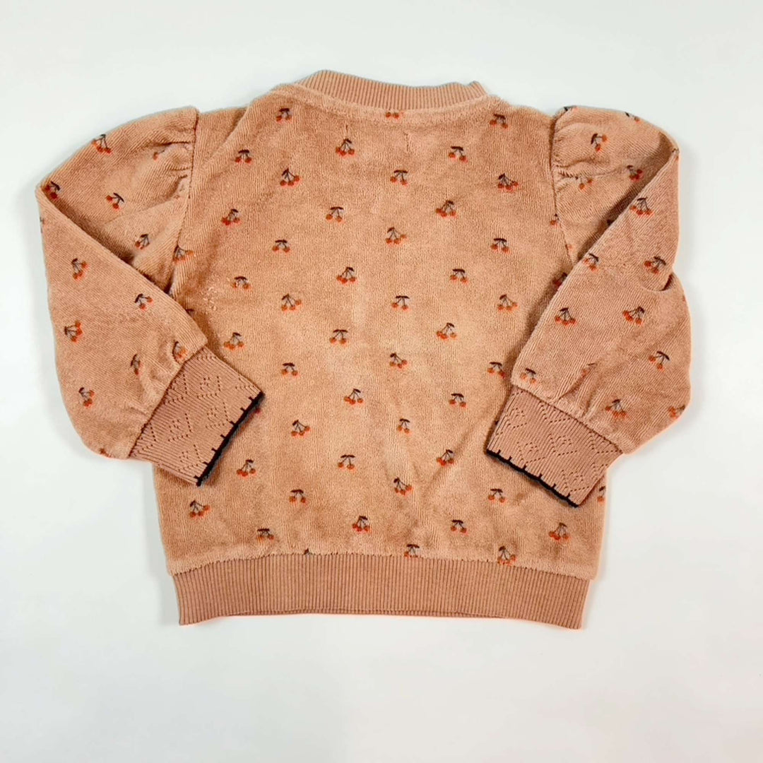 Emile et Ida blush cherry terry pullover 12M 2