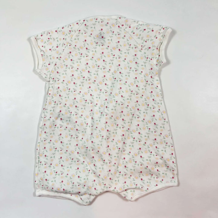 Petit Bateau white floral wrap romper 6M/67 2