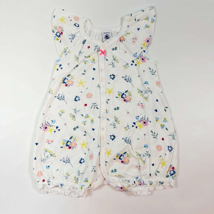 Petit Bateau white floral romper 12M/74 1