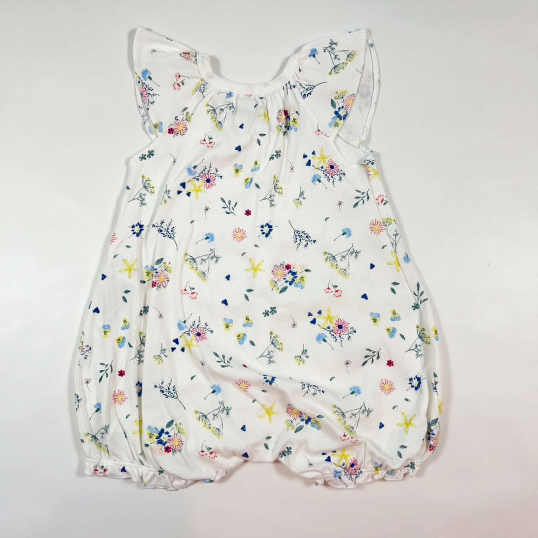 Petit Bateau white floral romper 12M/74 2