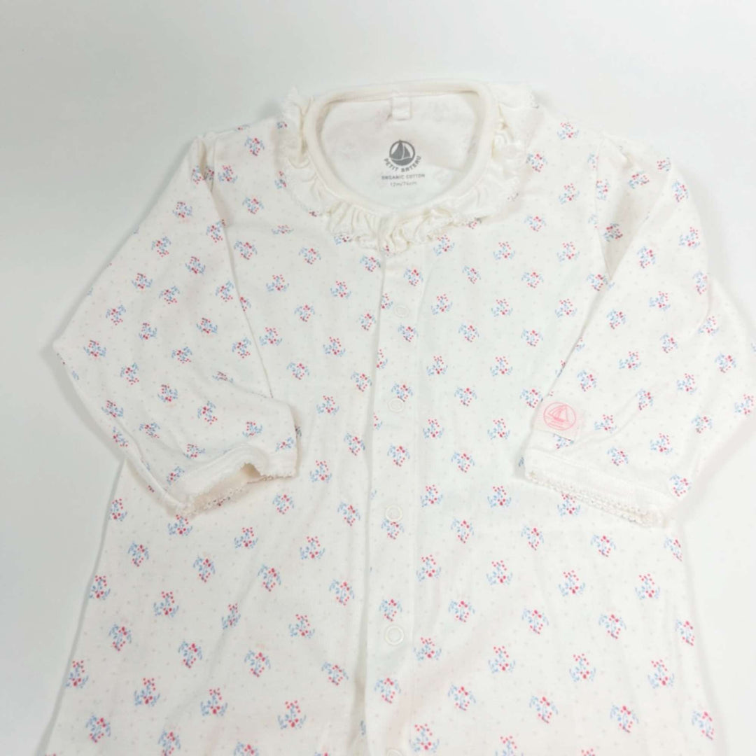 Petit Bateau white floral pyjama 12M/74 2