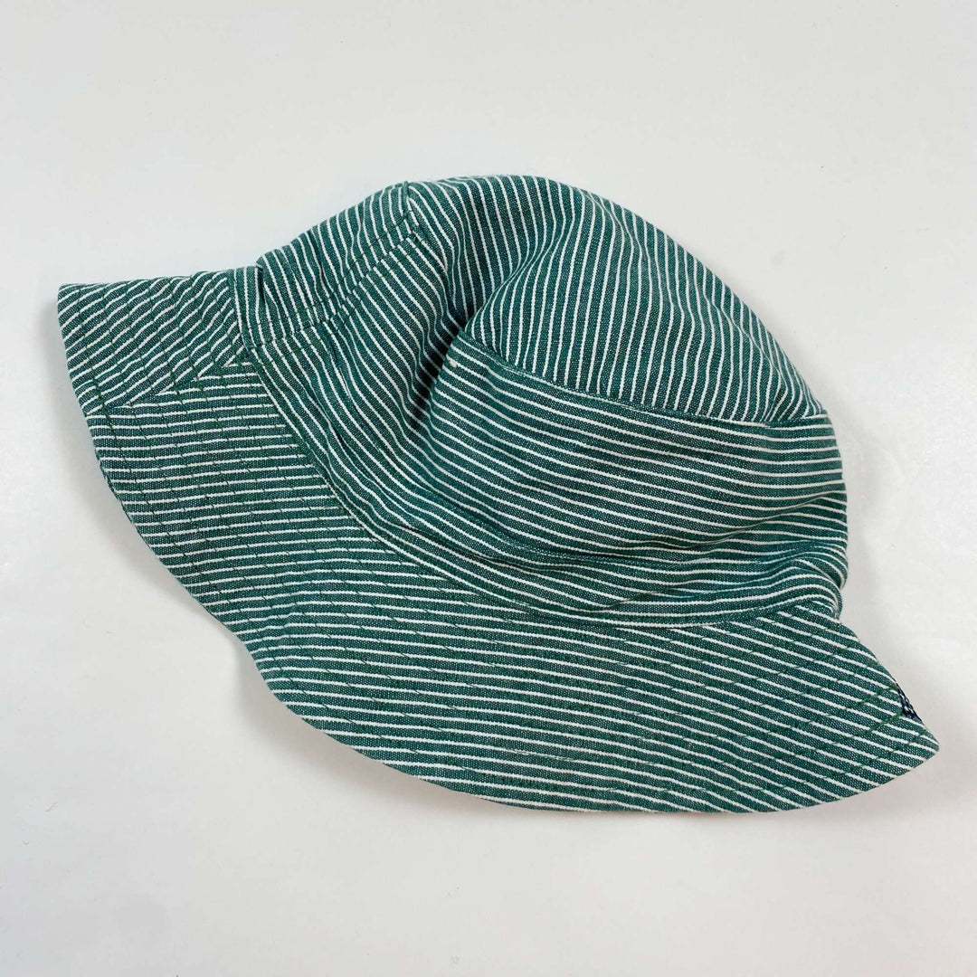 Petit Bateau green stripe sun hat 43-45 2